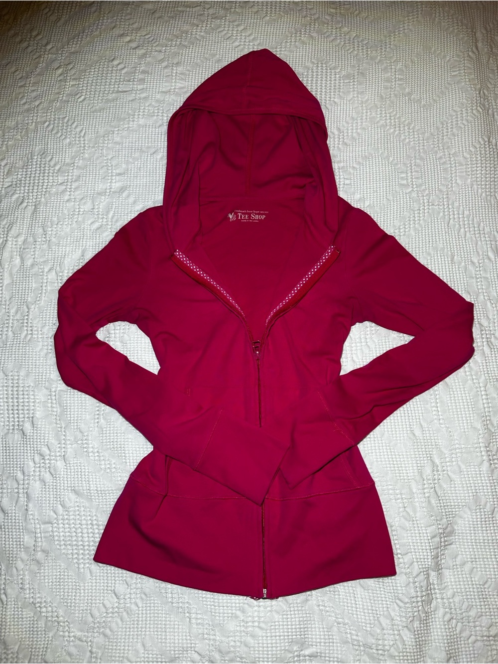 Pink y2k cotton zip up Tee Shop